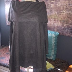 Grey ish green asymmetrical off the shoulder top. Brand new!